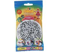 Hama - 207-70 - Loisirs Créatifs - Sachet 1000 Perles à Repasser, 32, Gris Clair