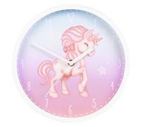 Hama Magical Unicorn Horloge murale à quartz ronde bleue