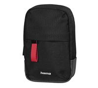 Hama Matera Petit Sac pour Appareil Photo avec bandoulière et Passant de Ceinture - Sac à bandoulière pour Petits appareils Photo numériques - Pet recyclé Noir, 7,5 x 5 x 12 cm, 0,3 kg, Noir, 7,5 x