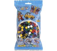 Hama Perles à repasser Maxi – Sachet de 500 perles – 6 couleurs (mix 00)