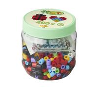 Hama Perles à repasser Maxi Pot Vert 400 perles + 2 plaques