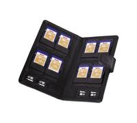 Hama Memory Card Case "Vegas", size M - Boîtier mémoire - capacité : 8 cartes SD/MMC + 4 cartes mémoire microSD - noir