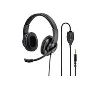 Hama Micro-casque supra-auriculaire filaire Stereo noir volume réglable, mise en sourdine du microphone ordinateur