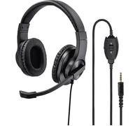 Hama Casque PC HS-P350 – Micro à perche filaire circum-aural prise 3,5 mm stéréo – Noir