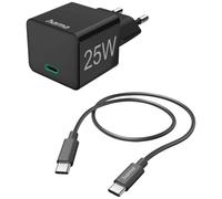 Hama Chargeur mini USB-C PD 25 W avec câble 1 m, noir