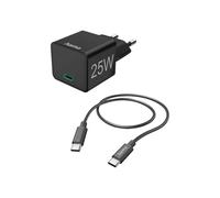 Hama Chargeur mini USB-C PD 25 W avec câble 1 m, noir