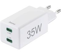 Hama mini adaptateur secteur rapide 2 x USB-C/PD/Qualcomm 35 W blanc