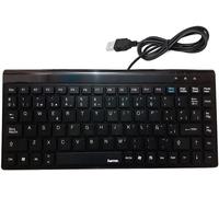 Hama Mini Keyboard with Cable Tilt Adjustment,USB Type A,88 Keys,Flat Keys,Black