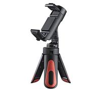 Hama Mini trépied Pocket II Rotation - Support smartphone 1/4 pouce, hauteur 15 cm - Noir/rouge