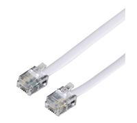 Hama Modular male plug (US6p4c) - modular male plug (US6p4c), white 10 m Blanc