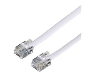 Hama Modular male plug (US6p4c) - modular male plug (US6p4c), white 10 m Blanc