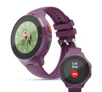 Hama Montre Connectée Enfant, Carte SIM, GPS, SOS, Appel Vidéo, Mode Ecole | Localisation Temps Réel, Zone de Sécurité, App, Ecran Amoled 1.19", Telephone, Réveil, ip67, Cadeau Filles Garçons, Violet