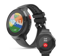 Hama Montre Connectée Enfant, Carte SIM, GPS, SOS, Appel Vidéo, Mode Ecole | Localisation Temps Réel, Zone de Sécurité, App, Ecran Amoled 1.19", Telephone, Réveil, ip67, Cadeau Filles Garçons, Noir