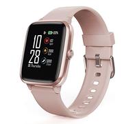 Hama Montre connectée Fit Watch 5910 étanche avec Protection IP68 et GPS intégré (6 Jours d'autonomie, podomètre Marche, Mesure de la fréquence Cardiaque et des dépenses de Calories) Rose