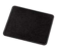 Hama Tapis de souris aspect cuir (22 x 18 cm, Tapis de souris Office aspect cuir, glisse optimale, dessous antidérapant) Noir