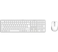 Hama Multi-Device-Tastatur-Maus-Set WKM-550, kabellos, Funk/BT, WS, QWERTZ DE sans fil Kit souris + clavier allemand, QWERTZ gris, blanc
