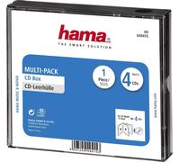 HAMA Multi-Pack 4 boîtier CD/DVD, transparent/noir