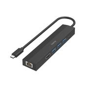 Hama Multi-port USB-C Hub (6-in-1 Adapter: 3 USB-A, 1 USB-C Power Delivery PD, 1