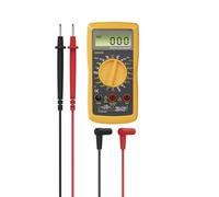 Hama Multimètre Numérique CAT III 300 V - Testeur Électrique, Ohmmètre, Mesure La Tension CA/CC, Courant CA/CC, Résistance, Continuité, Diode, Écran LCD Clair, Format Compact - Jaune