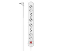 Hama Multiprise, 10x, interrupteur, montage mural, 1,5 m, blanc (00223041)