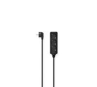 Hama Multiprise 3 Prises- 16A - 3680W (Prise Multiple Rallonge Electrique 1.4m, Bloc 3 Prises Type F Schuko Compatible France, Securité Enfant, Idéal Bureau PC luminaires, Meuble TV, Garage) Noir