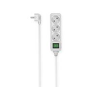 Hama Multiprise 3 prises avec interrupteur – 16A/3680W – 1,4 m – Schuko – Sécurité enfant – Blanc