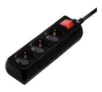 Hama Multiprise, 3 prises, avec interrupteur, 3 m, noire G