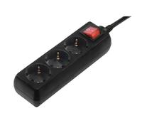 Hama Multiprise 3 Prises avec Interrupteur et sécurité Enfant (Multiprise, câble de 1,4 m, Prises à 45°, 3500 W), Noir
