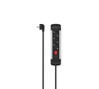 Hama Multiprise 3 prises Schuko – Interrupteur, 1,5 m, 16A/3680W, sécurité enfant – Noir