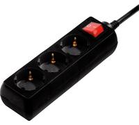 hama multiprise 3x avec interrupteur 3,0 m noir