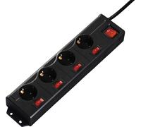 hama multiprise 4x avec interrupteur 1,4 m noir