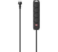 hama multiprise 4x avec interrupteur 4,0 m noir