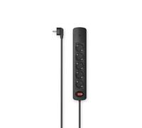 Hama Multiprise 5 Prises Interrupteur, Protection Contre surtensions, 16A-3680W (Prise Multiple Rallonge Electrique 1.5m, Securité Enfant, Accroche Murale, Bloc Prises Schuko Compatible France) Noir