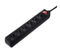Hama Multiprise 6 Prises 16A avec Interrupteur (Rallonge multiprises 5m, Bloc 6 Prises Type F Schuko, 3500W Max, Idéal Bureau PC luminaires, Atelier, Meuble TV, Garage) Noir