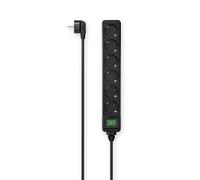 Hama Multiprise 6 Prises avec Interrupteur- 16A - 3680W (Prise Multiple Rallonge Electrique 3m, Bloc 6 Prises Type F Schuko Compatible France, Securité Enfant) Noir