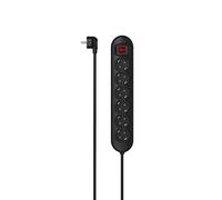 Hama Multiprise 6 prises – Interrupteur bien placé, 16 A, Sécurité enfant, Rallonge 1,4 m, Noir