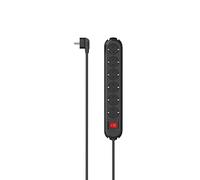 Hama Multiprise 6 prises Interrupteur Schuko Sécurité enfant 2 m 16A/3680W Noir