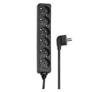 Hama Multiprise 6 Prises (multiprise avec Protection de Contact Accrue, multiprise avec Prises coudées à 45°, câble de 1,4 m, 3500 W, certifié GS) Noir