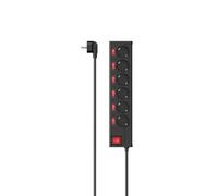 Hama Multiprise 6 prises – Protection contre surtension – Réglage individuel – 1,4 m – Noir