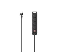 Hama Multiprise étanche 4 prises avec interrupteur – Rallonge 4 m, IP44, noir