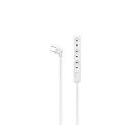 Hama Multiprise 3 prises Euro extra-plate Slim 16A 230V 1700W câble 2,5 m Blanc