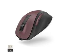 Hama MW-500 Recharge Souris sans Fil - Technologie 2.4Ghz, Rechargeable en USB C, Capteur Blue Wave 1600 dpi, Technologie Smart-Link, Clics Silencieux, Droitier/e - Rouge Bordeau