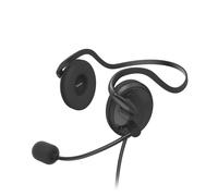 Hama Casque tour de cou NHS-P100 V2 – Léger, micro intégré, télécommande, mute – Noir