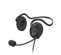 Hama NHS-P100 V2 Casque Micro - Casque Tour de Cou, Microphone Intégré, Léger, Télécommande Intégrée, Fonction Mute - Noir