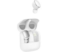 Hama Oreillette Bluetooth Stereo blanc affichage de la charge de la batterie, micro-casque, boîtier de charge, volume réglable, commande tactile ordinateur