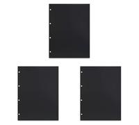 Hama Pages Intérieures Album Photo Scrapbooking (Recharge de Pages Photo Cartonnées, 250g/m2, 23.3 x 31 cm, Perforées, 25 feuilles) Noir (Lot de 3)