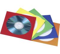Hama Paper Protection Sleeves - Boîtiers pour CD/DVD - capacité : 1 CD/DVD - bleu, jaune, rouge, vert, orange (pack de 100)