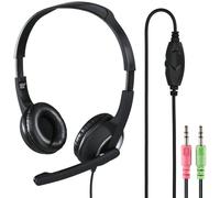 Hama PC Office Casque Stéréo Double 2x 3,5 mm Avec Micro Boom Noir