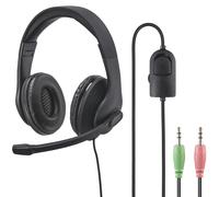 Hama PC Office Casque Stéréo Double 2x 3,5 mm Avec Micro Boom Noir