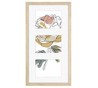 Pêle-mêle cadres photo - Copenhague - Bois - 25x55cm - 3 photos - Marron